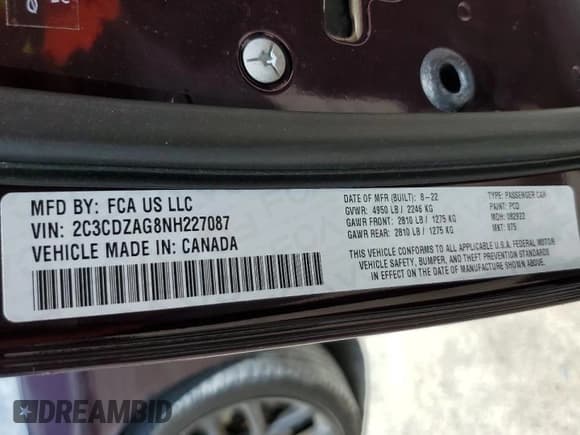 ✅ 2022 Dodge Challenger SXT • VIN: 2C3CDZAG8NH227087 • Lot: 68607204. Wystawiony na Copart z przebiegiem 10 920 mil. Bezpłatny archiwum sprzedaży aukcyjnych z USA i szczegółowy raport historii pojazdu na DreamBid. Zdjęcie 13.