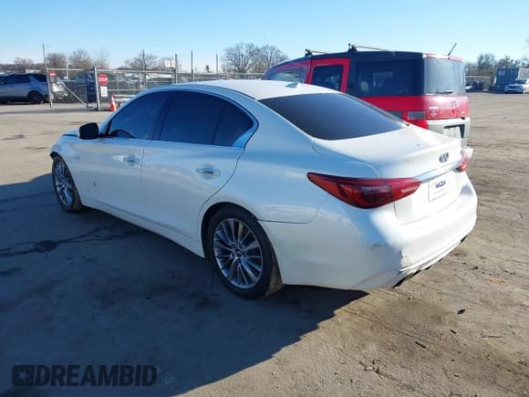 ✅ 2019 Infiniti Q50 Luxe • VIN: JN1EV7AP4KM510846 • Lot: 41227412. Listed on IAAI with 96,222 mi. Free auction sales archive from the USA and detailed vehicle history report at DreamBid. Image 3.