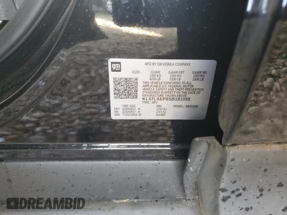 ✅ 2025 Buick Envista Preferred • VIN: KL47LAEP8SB181058 • Лот: 93695275. Опубликован ранее на Copart с пробегом Не указан. Бесплатный доступ к архиву аукционных продаж из США и подробный отчёт об истории автомобиля на DreamBid. Изображение 13.