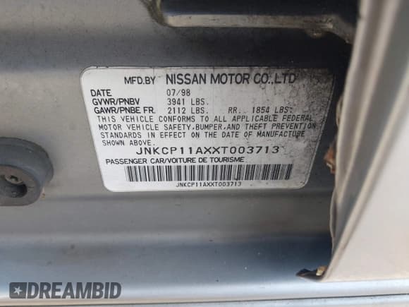 ✅ 1999 Infiniti G20 • VIN: JNKCP11AXXT003713 • Lot: 40167487. Listed on IAAI with 244,355 mi. Free auction sales archive from the USA and detailed vehicle history report at DreamBid. Image 9.