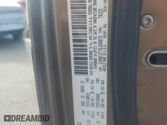 2009 Dodge 1500 Sport z VIN 1D3HB13T79J509672, wystawiony jako Copart lot #65838145 z przebiegiem 242 597 mil mil oraz Czysty tytuł • Clean title. Historia ofert i sprzedaży dostępna na DreamBid. Obrazek 12.