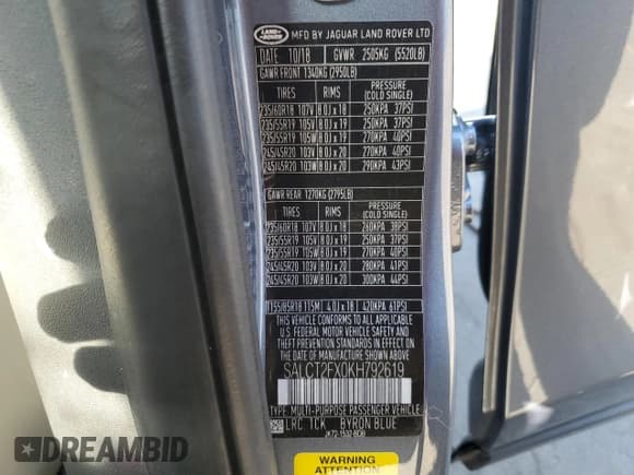 ✅ 2019 Land Rover Discovery Sport HSE Luxury • VIN: SALCT2FX0KH792619 • Лот: 69817945. Опубликован ранее на Copart с пробегом 76 436 миль. Бесплатный доступ к архиву аукционных продаж из США и подробный отчёт об истории автомобиля на DreamBid. Изображение 13.