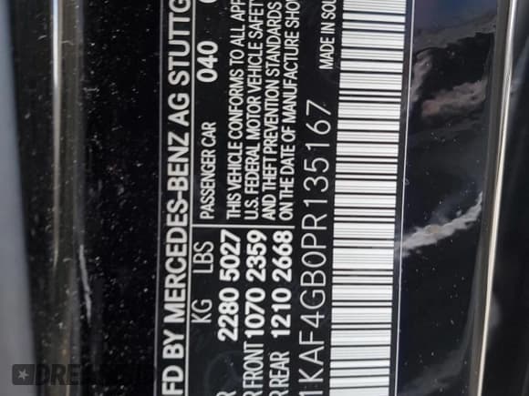 ✅ 2023 Mercedes-Benz C 300 • VIN: W1KAF4GB0PR135167 • Lot: 44068634. Listed on Copart with 9,070 mi. Free auction sales archive from the USA and detailed vehicle history report at DreamBid. Image 13.