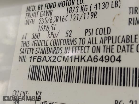 ✅ 2017 Ford Transit XL • VIN: 1FBAX2CM1HKA64904 • Lot: 42394722. Wystawiony na IAAI z przebiegiem 71 864 mil. Bezpłatny archiwum sprzedaży aukcyjnych z USA i szczegółowy raport historii pojazdu na DreamBid. Zdjęcie 9.