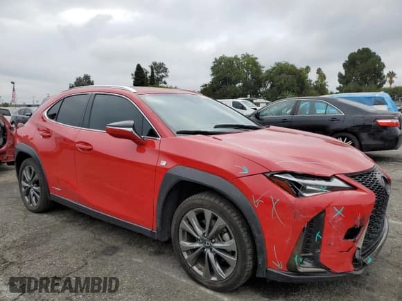 ✅ 2021 Lexus UX 250h F Sport • VIN: JTHR9JBHXM2042416 • Lot: 84425925. Wystawiony na Copart z przebiegiem 61 237 mil. Bezpłatny archiwum sprzedaży aukcyjnych z USA i szczegółowy raport historii pojazdu na DreamBid. Zdjęcie 4.