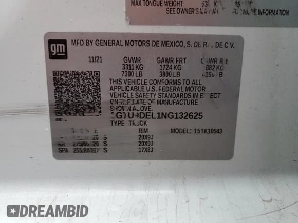 ✅ 2022 GMC Sierra 1500 SLT • VIN: 3GTU9DEL1NG132625 • Лот: 82477743. Опубликован ранее на Copart с пробегом 35 411 миль. Бесплатный доступ к архиву аукционных продаж из США и подробный отчёт об истории автомобиля на DreamBid. Изображение 12.