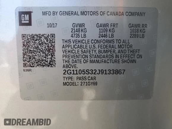 ✅ 2018 Chevrolet Impala LT • VIN: 2G1105S32J9133867 • Лот: 74824144. Опубликован ранее на Copart с пробегом 89 632 миль. Бесплатный доступ к архиву аукционных продаж из США и подробный отчёт об истории автомобиля на DreamBid. Изображение 13.