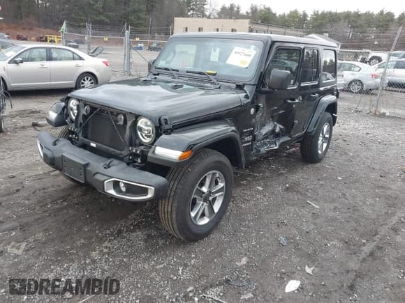 ✅ 2022 Jeep Wrangler Unlimited Sahara • VIN: 1C4HJXEG4NW186063 • Lot: 40927600. Wystawiony na IAAI z przebiegiem 22 430 mil. Bezpłatny archiwum sprzedaży aukcyjnych z USA i szczegółowy raport historii pojazdu na DreamBid. Zdjęcie 2.