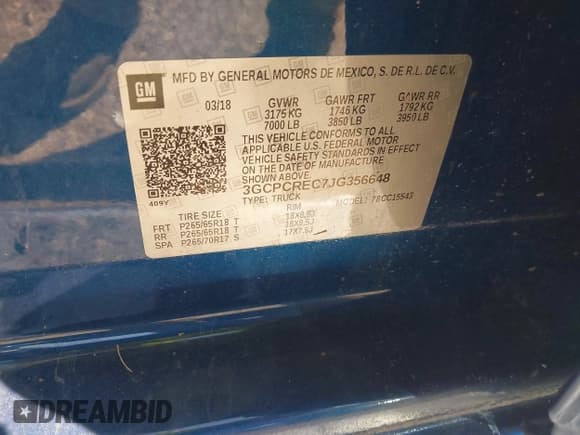 ✅ 2018 Chevrolet Silverado 1500 LT • VIN: 3GCPCREC7JG356648 • Lot: 43140800. Wystawiony na IAAI z przebiegiem Nie podano. Bezpłatny archiwum sprzedaży aukcyjnych z USA i szczegółowy raport historii pojazdu na DreamBid. Zdjęcie 9.