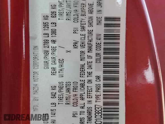 ✅ 2016 Mazda MX-5 Miata Grand Touring • VIN: JM1NDAD77G0103837 • Lot: 68553185. Wystawiony na Copart z przebiegiem 62 933 mil. Bezpłatny archiwum sprzedaży aukcyjnych z USA i szczegółowy raport historii pojazdu na DreamBid. Zdjęcie 12.