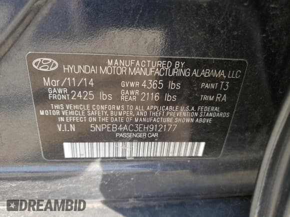 ✅ 2014 Hyundai Sonata GLS • VIN: 5NPEB4AC3EH912177 • Lot: 65889192. Wystawiony na Copart z przebiegiem 127 411 mil. Bezpłatny archiwum sprzedaży aukcyjnych z USA i szczegółowy raport historii pojazdu na DreamBid. Zdjęcie 12.