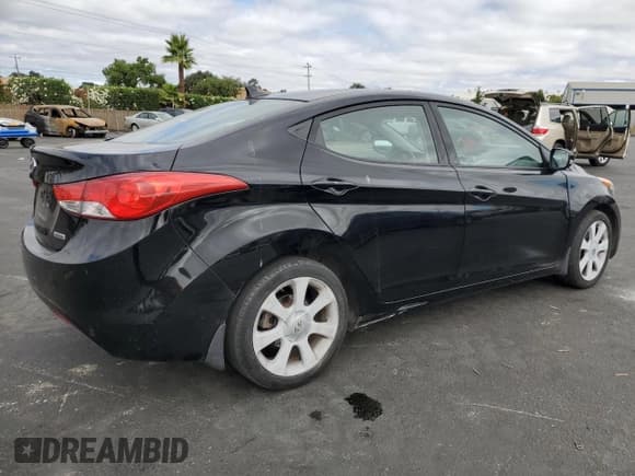 ✅ 2013 Hyundai Elantra Limited • VIN: KMHDH4AE6DU657973 • Lot: 65929675. Listed on Copart with 86,512 mi. Free auction sales archive from the USA and detailed vehicle history report at DreamBid. Image 3.