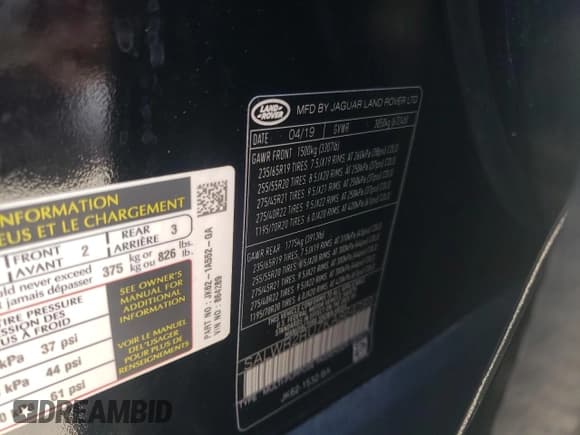 ✅ 2019 Land Rover Range Rover Sport HSE • VIN: SALWR2RU7KA864289 • Лот: 69029955. Опубликован ранее на Copart с пробегом 46 299 миль. Бесплатный доступ к архиву аукционных продаж из США и подробный отчёт об истории автомобиля на DreamBid. Изображение 14.