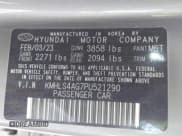 ✅ 2023 Hyundai Elantra SEL • VIN: KMHLS4AG7PU521290 • Lot: 43496919. Listed on IAAI with 56,610 mi. Free auction sales archive from the USA and detailed vehicle history report at DreamBid. Image 9.