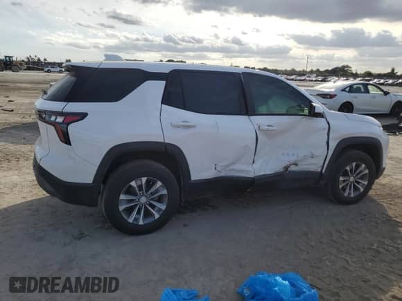 2025 Chevrolet Equinox FWD LT с VIN 3GNAXHEG0SL129972, выставлен на аукционе Copart как лот 83195904 с пробегом 1 494 миль миль и Списание • Salvage title. История ставок и продаж доступна на DreamBid. Изображение 3.