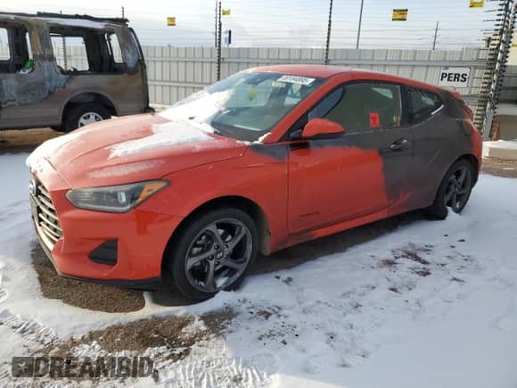 2019 Hyundai Veloster Premium z VIN KMHTG6AF0KU008783, wystawiony jako Copart lot #89184895 z przebiegiem Nie podano mil oraz Szkoda całkowita • Salvage title. Historia ofert i sprzedaży dostępna na DreamBid. Obrazek 1.