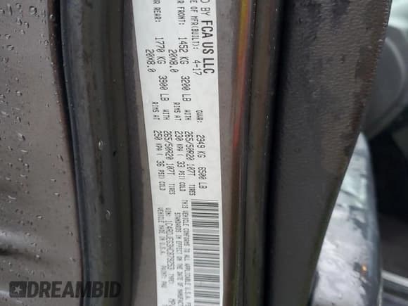 ✅ 2017 Dodge Durango Citadel • VIN: 1C4RDJEG3HC879253 • Lot: 90800345. Listed on Copart with 77,672 mi. Free auction sales archive from the USA and detailed vehicle history report at DreamBid. Image 13.