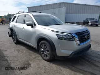 2024 Nissan Pathfinder Rock Creek with VIN 5N1DR3BD4RC286970, listed as a IAAI auction lot 43178780 with 14,738 mi miles and . Bid and sale history available at DreamBid. Image 1.