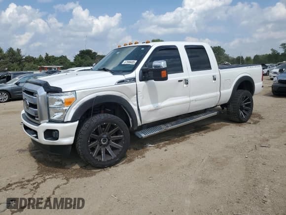 ✅ 2015 Ford F-350 Platinum • VIN: 1FT8W3B68FEA70099 • Lot: 67996405. Listed on Copart with 105,506 mi. Free auction sales archive from the USA and detailed vehicle history report at DreamBid. Image 1.