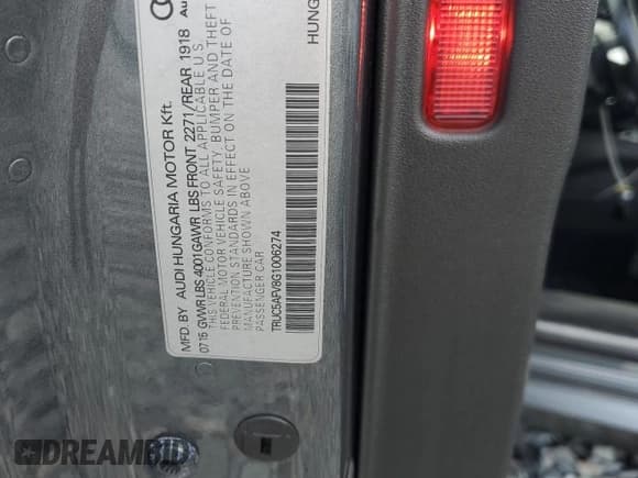 ✅ 2016 Audi TT 2.0T • VIN: TRUC5AFV8G1006274 • Lot: 62758755. Wystawiony na Copart z przebiegiem 114 518 mil. Bezpłatny archiwum sprzedaży aukcyjnych z USA i szczegółowy raport historii pojazdu na DreamBid. Zdjęcie 13.