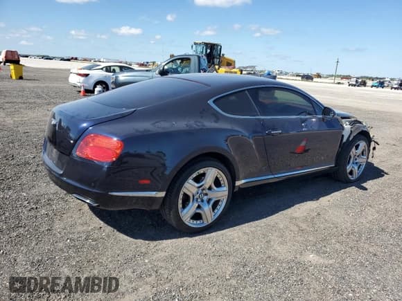 ✅ 2012 Bentley Continental GT • VIN: SCBFR7ZA4CC074208 • Lot: 90845745. Listed on Copart with 43,396 mi. Free auction sales archive from the USA and detailed vehicle history report at DreamBid. Image 3.