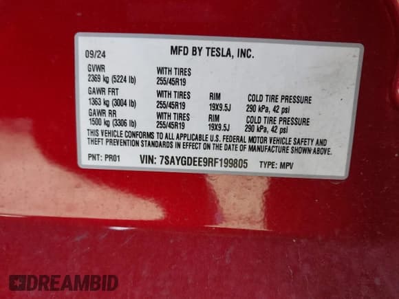 ✅ 2024 Tesla Model Y Long Range • VIN: 7SAYGDEE9RF199805 • Lot: 42018221. Wystawiony na IAAI z przebiegiem 7 359 mil. Bezpłatny archiwum sprzedaży aukcyjnych z USA i szczegółowy raport historii pojazdu na DreamBid. Zdjęcie 9.
