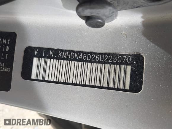 ✅ 2006 Hyundai Elantra GLS • VIN: KMHDN46D26U225070 • Lot: 42081139. Wystawiony na IAAI z przebiegiem 162 634 mil. Bezpłatny archiwum sprzedaży aukcyjnych z USA i szczegółowy raport historii pojazdu na DreamBid. Zdjęcie 9.