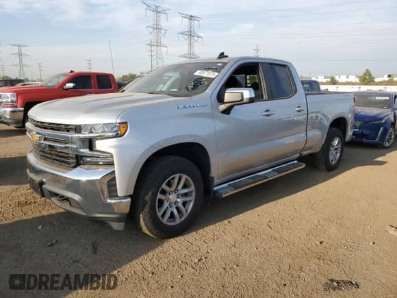 2019 Chevrolet Silverado 1500 LT with VIN 1GCRYDEK2KZ302275, listed as a Copart auction lot 80577075 with 54,135 mi miles and Salvage title. Bid and sale history available at DreamBid. Image 1.