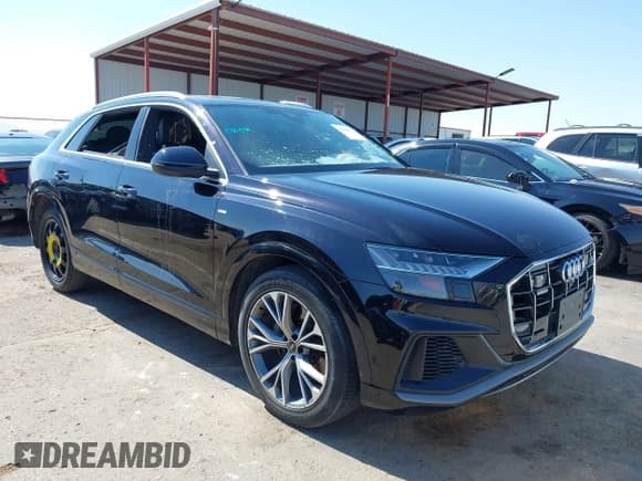 ✅ 2021 Audi Q8 Prestige • VIN: WA1FVAF12MD029817 • Lot: 42883391. Listed on IAAI with 47,338 mi. Free auction sales archive from the USA and detailed vehicle history report at DreamBid. Image 1.