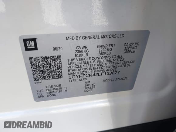 ✅ 2020 Cadillac XT4 FWD Premium Luxury • VIN: 1GYFZCR42LF133877 • Lot: 43279425. Wystawiony na IAAI z przebiegiem 85 741 mil. Bezpłatny archiwum sprzedaży aukcyjnych z USA i szczegółowy raport historii pojazdu na DreamBid. Zdjęcie 9.