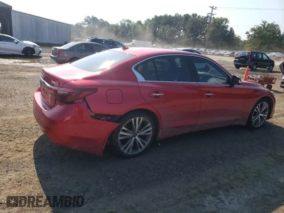 ✅ 2021 Infiniti Q50 Sensory • VIN: JN1EV7CP7MM707297 • Лот: 68129495. Опубликован ранее на Copart с пробегом 54 694 миль. Бесплатный доступ к архиву аукционных продаж из США и подробный отчёт об истории автомобиля на DreamBid. Изображение 3.