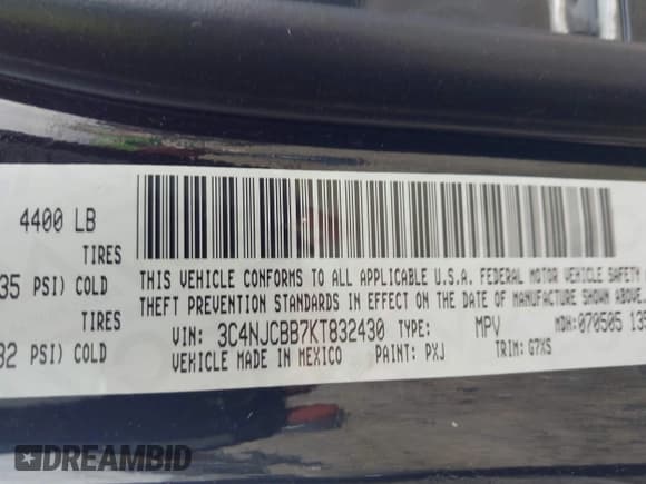 ✅ 2019 Jeep Compass Altitude • VIN: 3C4NJCBB7KT832430 • Lot: 42319691. Wystawiony na IAAI z przebiegiem 87 468 mil. Bezpłatny archiwum sprzedaży aukcyjnych z USA i szczegółowy raport historii pojazdu na DreamBid. Zdjęcie 9.