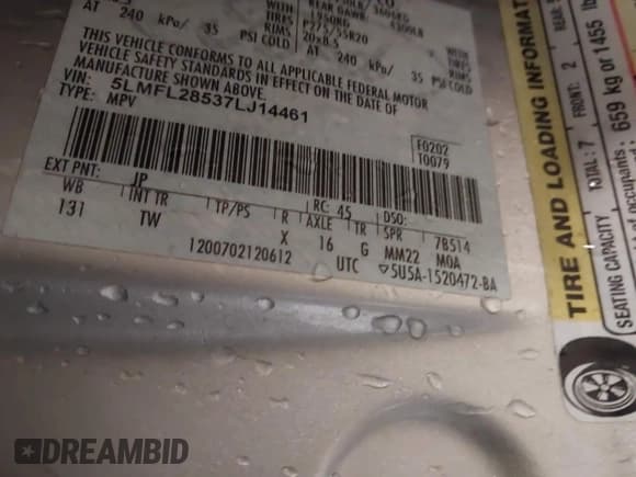 ✅ 2007 Lincoln Navigator • VIN: 5LMFL28537LJ14461 • Lot: 41075349. Wystawiony na IAAI z przebiegiem 237 462 mil. Bezpłatny archiwum sprzedaży aukcyjnych z USA i szczegółowy raport historii pojazdu na DreamBid. Zdjęcie 9.