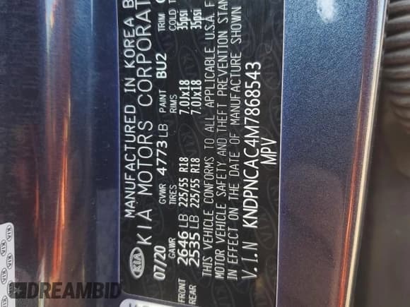 ✅ 2021 Kia Sportage EX • VIN: KNDPNCAC4M7868543 • Lot: 85151535. Wystawiony na Copart z przebiegiem 66 085 mil. Bezpłatny archiwum sprzedaży aukcyjnych z USA i szczegółowy raport historii pojazdu na DreamBid. Zdjęcie 13.