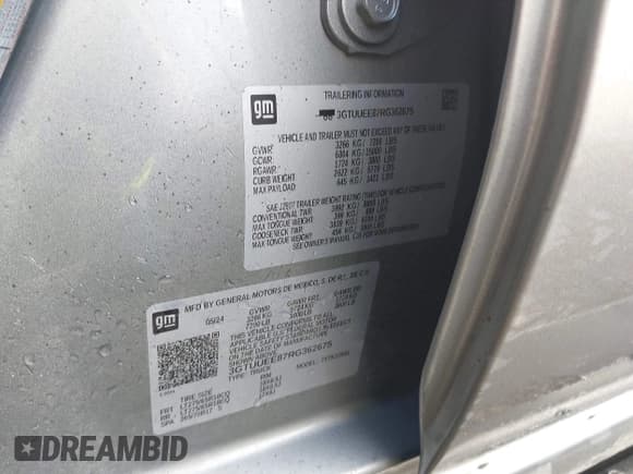 ✅ 2024 GMC Sierra 1500 AT4 • VIN: 3GTUUEE87RG362675 • Лот: 43015840. Опубликован ранее на IAAI с пробегом 31 187 миль. Бесплатный доступ к архиву аукционных продаж из США и подробный отчёт об истории автомобиля на DreamBid. Изображение 9.