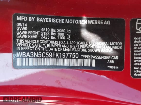 ✅ 2015 BMW 4 Series 428i xDrive • VIN: WBA3N5C59FK197750 • Lot: 42436649. Wystawiony na IAAI z przebiegiem 130 030 mil. Bezpłatny archiwum sprzedaży aukcyjnych z USA i szczegółowy raport historii pojazdu na DreamBid. Zdjęcie 9.