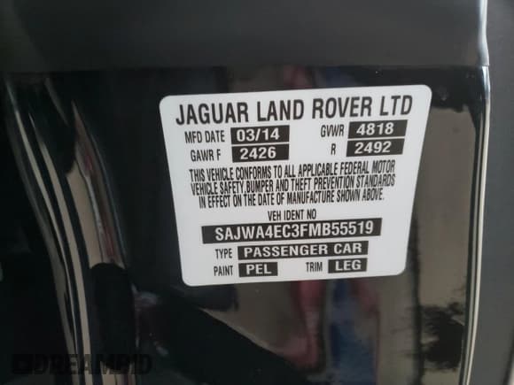 ✅ 2015 Jaguar XK XKR • VIN: SAJWA4EC3FMB55519 • Lot: 36145703. Wystawiony na Copart z przebiegiem Nie podano. Bezpłatny archiwum sprzedaży aukcyjnych z USA i szczegółowy raport historii pojazdu na DreamBid. Zdjęcie 12.