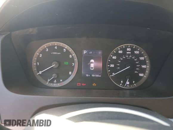 2016 Hyundai Sonata SE with VIN 5NPE24AF0GH362191, listed as a Copart auction lot 82714985 with 151,720 mi miles and Salvage title. Bid and sale history available at DreamBid. Image 9.