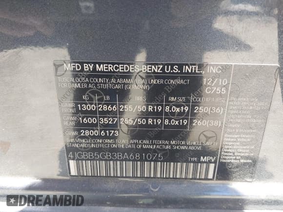 ✅ 2011 Mercedes-Benz M 350 • VIN: 4JGBB5GB3BA681075 • Лот: 42888925. Опубликован ранее на IAAI с пробегом 310 713 миль. Бесплатный доступ к архиву аукционных продаж из США и подробный отчёт об истории автомобиля на DreamBid. Изображение 9.