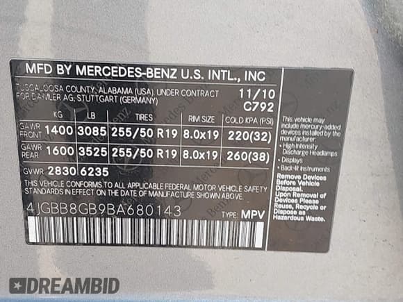 ✅ 2011 Mercedes-Benz M 350 • VIN: 4JGBB8GB9BA680143 • Лот: 43631893. Опубликован ранее на IAAI с пробегом 212 594 миль. Бесплатный доступ к архиву аукционных продаж из США и подробный отчёт об истории автомобиля на DreamBid. Изображение 9.