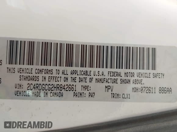 ✅ 2017 Dodge Grand Caravan SXT • VIN: 2C4RDGCG2HR842661 • Lot: 42919078. Wystawiony na IAAI z przebiegiem 129 564 mil. Bezpłatny archiwum sprzedaży aukcyjnych z USA i szczegółowy raport historii pojazdu na DreamBid. Zdjęcie 9.
