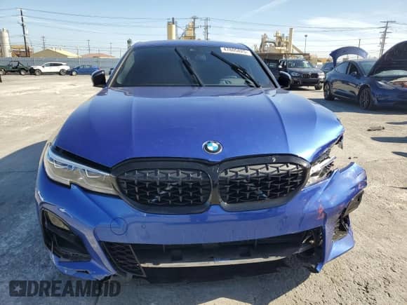 2021 BMW 3 Series M340i with VIN WBA5U7C05MFK99905, listed as a Copart auction lot 47805825 with Not provided miles and Salvage title. Bid and sale history available at DreamBid. Image 5.