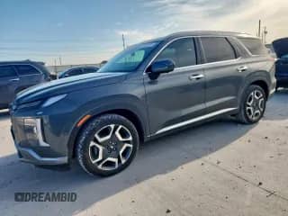 2024 Hyundai Palisade SEL z VIN KM8R44GEXRU736630, wystawiony jako Copart lot #61626705 z przebiegiem 28 579 mil mil oraz Czysty tytuł • Clean title. Historia ofert i sprzedaży dostępna na DreamBid. Obrazek 1.