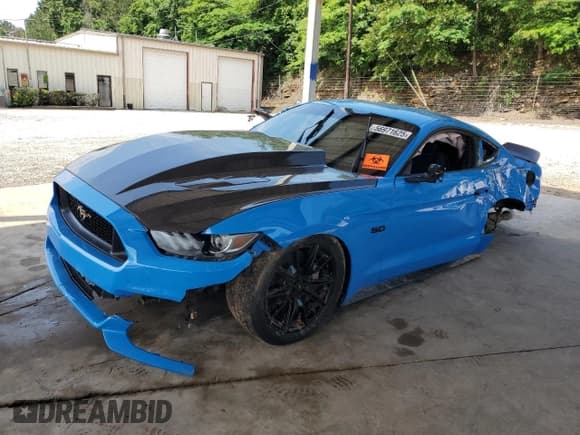 ✅ 2017 Ford Mustang GT • VIN: 1FA6P8CF1H5213662 • Lot: 56971625. Listed on Copart with 83,316 mi. Free auction sales archive from the USA and detailed vehicle history report at DreamBid. Image 1.