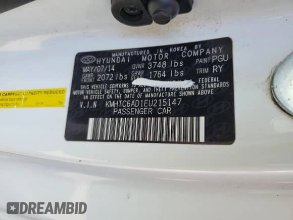 2014 Hyundai Veloster с VIN KMHTC6AD1EU215147, выставлен на аукционе Copart как лот 73018944 с пробегом 108 433 миль миль и Списание • Salvage title. История ставок и продаж доступна на DreamBid. Изображение 13.