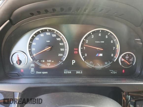 ✅ 2016 BMW X6 M • VIN: 5YMKW8C55G0R43211 • Lot: 58182505. Listed on Copart with 62,164 mi. Free auction sales archive from the USA and detailed vehicle history report at DreamBid. Image 9.