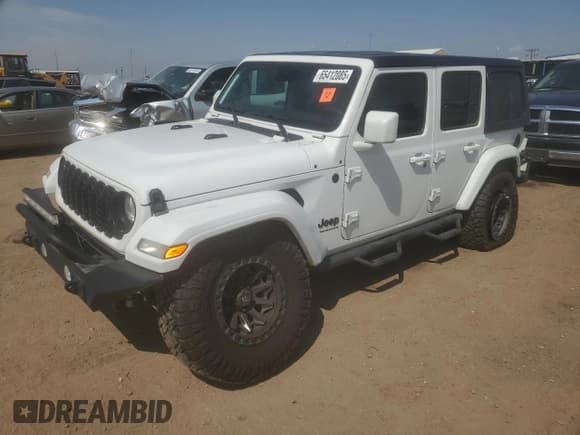 ✅ 2024 Jeep Wrangler Sport S • VIN: 1C4PJXDGXRW260640 • Lot: 65412085. Listed on Copart with 7,726 mi. Free auction sales archive from the USA and detailed vehicle history report at DreamBid. Image 1.