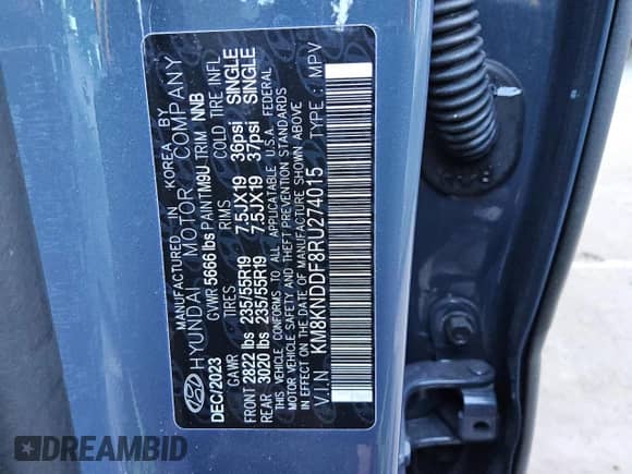 2024 Hyundai Ioniq 5 SEL z VIN KM8KNDDF8RU274015, wystawiony jako Copart lot #73066194 z przebiegiem 7 259 mil mil oraz Czysty tytuł • Clean title. Historia ofert i sprzedaży dostępna na DreamBid. Obrazek 14.