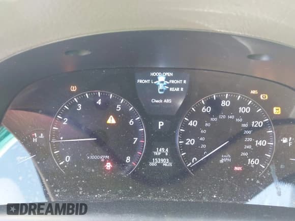 ✅ 2012 Lexus LS 460 • VIN: JTHBL5EF4C5112915 • Lot: 43568683. Listed on IAAI with 153,903 mi. Free auction sales archive from the USA and detailed vehicle history report at DreamBid. Image 7.