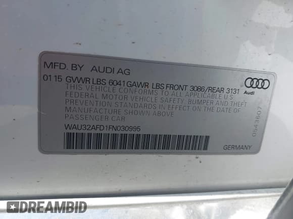✅ 2015 Audi A8 4.0T • VIN: WAU32AFD1FN030995 • Lot: 43468092. Wystawiony na IAAI z przebiegiem 93 610 mil. Bezpłatny archiwum sprzedaży aukcyjnych z USA i szczegółowy raport historii pojazdu na DreamBid. Zdjęcie 9.